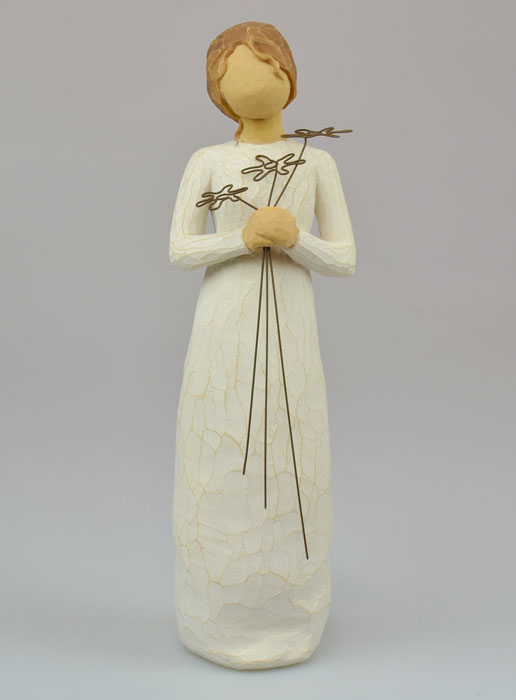 Statue Willow Tree - Sainte Vierge Marie au Bouquet - 23 cm (pic 2)