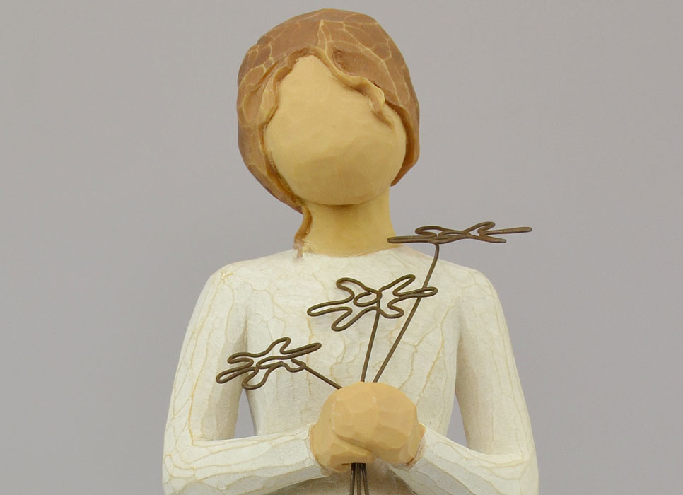 Statue Willow Tree - Sainte Vierge Marie au Bouquet - 23 cm (pic 3)