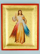 Icône Byzantine du Christ Miséricordieux Peinte à la Main - 13cm