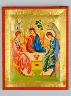 Icône Byzantine Sainte Trinité Peinte à la Main - 13cm