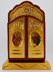 Icône Triptyque Vierge du Perpétuel Secours sur Feuille d'Or - 26 cm