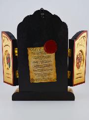 Icône Triptyque Vierge du Perpétuel Secours sur Feuille d'Or - 26 cm