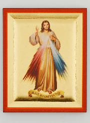 Icône Byzantine du Christ Miséricordieux Peinte à la Main - 8 cm