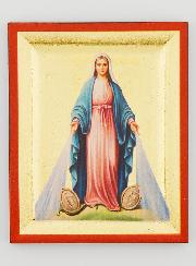 Icône Byzantine Vierge Miraculeuse Peinte à la Main - 8 cm