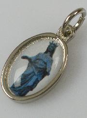 Médaille Notre Dame de la Vierge Noire Argentée - 15mm