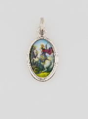Médaille Saint Georges Argentée - 15mm