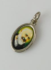 Médaille Saint Padre Pio Argentée - 15mm
