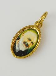 Médaille Saint Padre Pio Dorée - 15mm