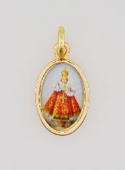 Médaille Enfant Jésus de Prague Dorée - 15mm