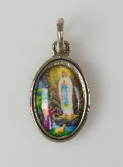 Médaille Notre Dame de Lourdes Argentée - 15mm