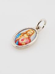 Médaille Sacré-Coeur de Jésus Argentée - 15mm