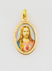 Médaille Sacré-Coeur de Jésus Dorée - 15mm