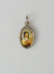 Médaille Sainte Thérèse de l'Enfant Jésus Argentée - 15mm