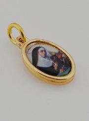 Médaille Sainte Rita de Cascia Dorée - 15mm