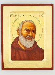 Icône Byzantine Saint Padre Pio - 18 cm