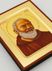 Icône Byzantine Saint Padre Pio - 18 cm