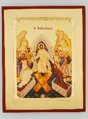 Icône Byzantine de la Résurrection du Christ - 17 cm