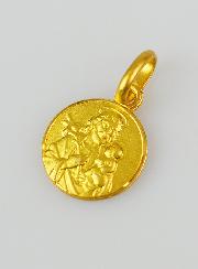 Médaille Saint Joseph en Plaqué Or - 10 mm