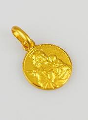 Médaille Saint Joseph en Plaqué Or - 10 mm