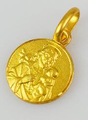 Médaille Saint Joseph en Plaqué Or - 10 mm