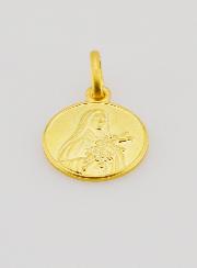Médaille Sainte Thérèse en Plaqué Or - 12mm