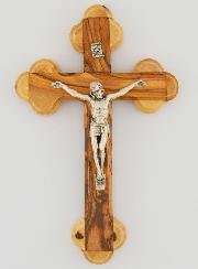 Crucifix Orthodoxe en Bois d'Olivier - 13 cm