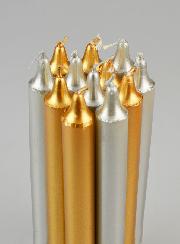 12 Bougies de Noël Or et Argent