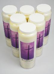 Lot de 6 Bougies de Neuvaine Prière pour les Défunts - Toussaint
