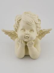 Statue Ange-Gardien Souffleur - 13 cm