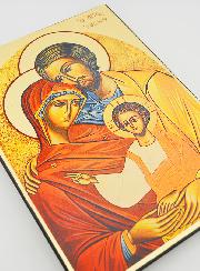 Icône Byzantine Grecque Sainte Famille - 25 cm