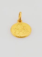 Médaille Saint Joseph en Plaqué Or - 12 mm