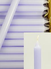 Carton 48 Cierges Teintées Masse Couleur Violet Parme