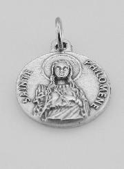 Médaille Sainte Philomène en Métal Argenté - 16 mm