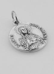 Médaille Sainte Philomène en Métal Argenté - 16 mm
