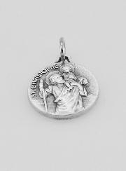 Médaille Saint Christophe en Métal Argenté - 15 mm