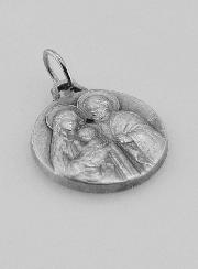 Médaille Sainte Famille en Métal Argenté - 16 mm