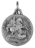 Médaille Saint Georges en Métal Argenté - 16 mm