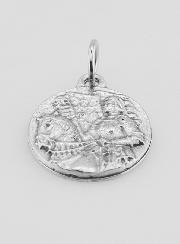 Médaille Sainte Jeanne d'Arc en Métal Argenté - 16 mm
