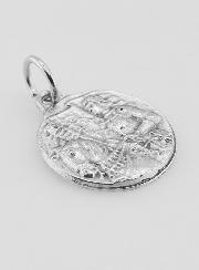 Médaille Sainte Jeanne d'Arc en Métal Argenté - 16 mm