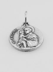 Médaille Saint Antoine en Métal Argenté - 15 mm