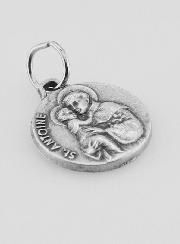 Médaille Saint Antoine en Métal Argenté - 15 mm