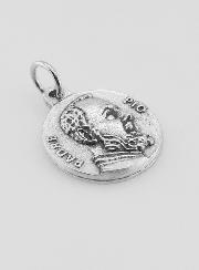 Médaille Padre Pio en Métal Argenté - 18 mm