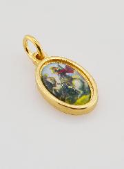 Médaille Saint Georges Dorée - 14 mm