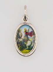 Médaille Saint Georges Argentée - 14 mm