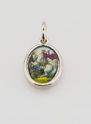 Médaille Saint Georges Argentée - 14 mm