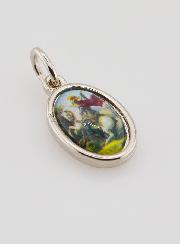 Médaille Saint Georges Argentée - 14 mm