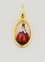 Médaille Enfant Jésus de Prague Dorée - 15 mm
