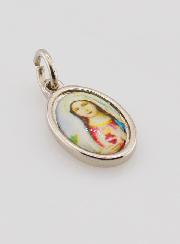 Médaille Sacré Coeur de Marie Argentée - 14 mm