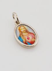 Médaille Sacré-Coeur de Jésus Argentée - 14 mm