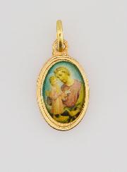 Médaille Saint Joseph Dorée - 14 mm